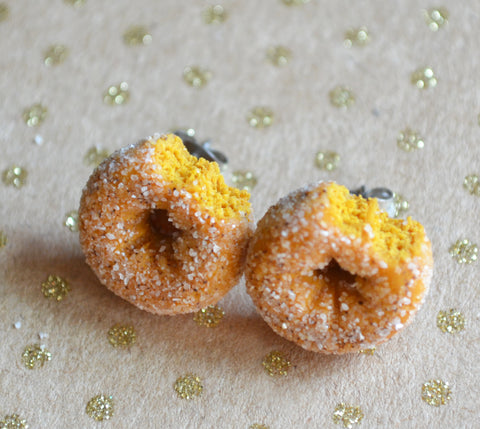 Pumpkin Cider Doughnut Stud Earrings