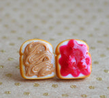 Peanut Butter and Jelly Stud Stud Earrings, Strawberry