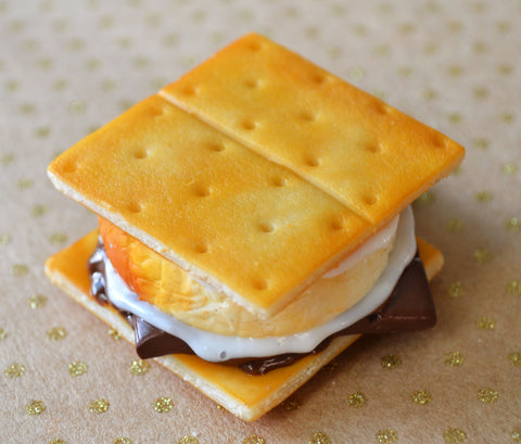 S'more Dessert Magnet, Polymer Clay