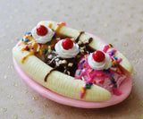 Banana Split Ice Cream Sundae Fridge Food Magnet Polymer Clay Magnet