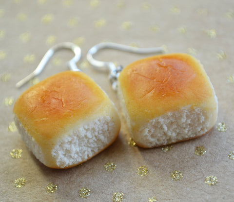 Dinner Roll Dangle Earrings