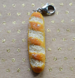 Polymer Clay Baguette Bread Charm, Key Chain, Necklace