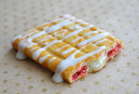 Strawberry Cream Cheese Toaster Pastry Magnet, Polymer Clay Mini Food