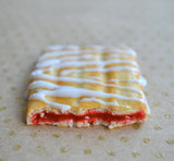 Strawberry Breakfast Toaster Pastry Polymer Clay Miniature Food Magnet