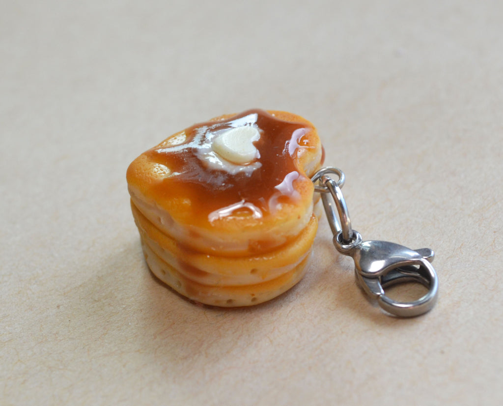 Polymer clay charms pancake charms keyring miniature food