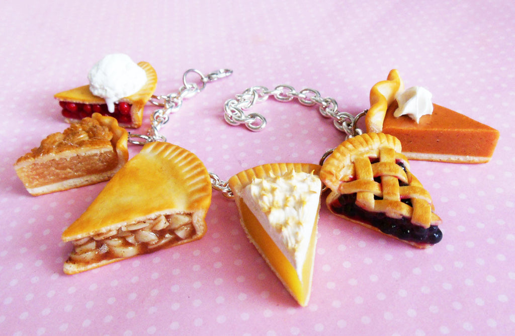 pie charms wheel  Clay food, Polymer clay crafts, Polymer clay charms